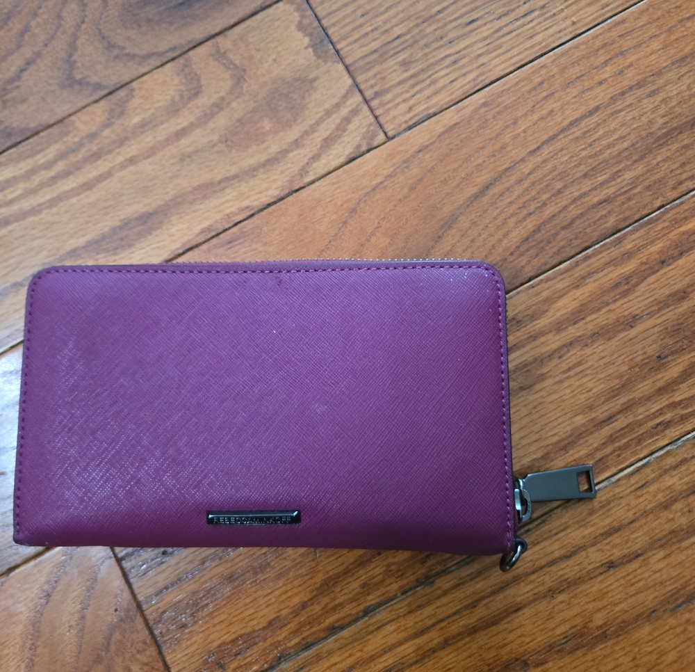 Rebecca Minkoff Zip-Around Wallet in Plum